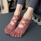 Active Ankle Cross Five Toe Grip Socks