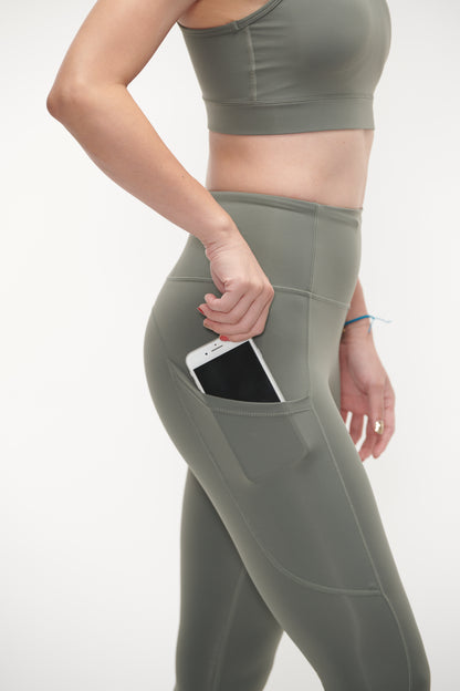 Active Energy Pocket Legging Green Olive