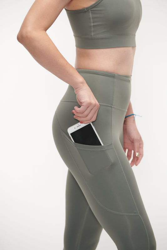 Active Energy Pocket Legging Green Olive